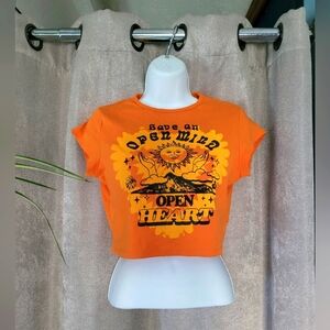 ⭐️Divided Bright Orange Printed Top⭐️